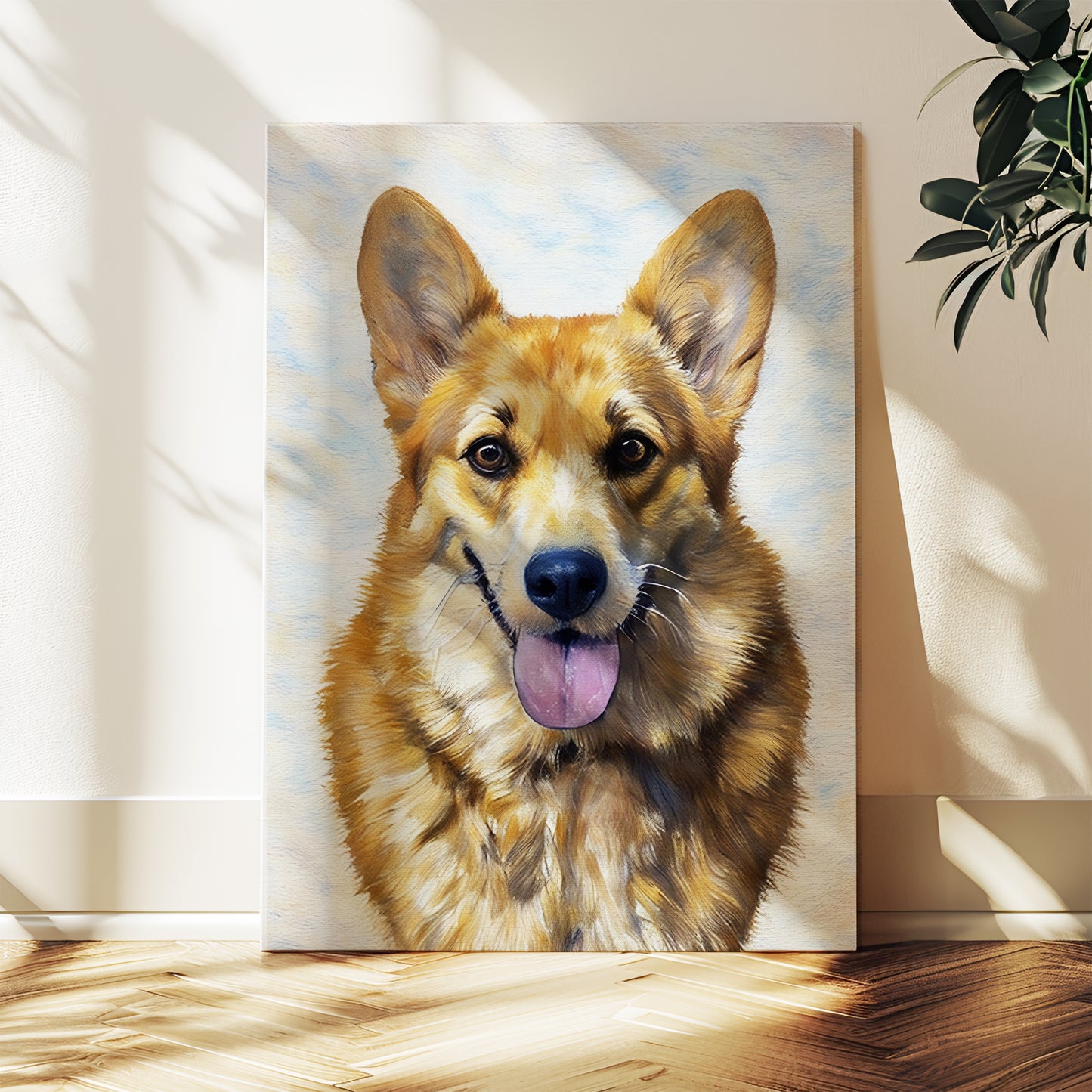 Classic Pet Portrait On Canvas